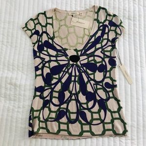 Scoop Neck Short Sleeved Sweater Top